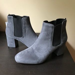 H&M Grey Ankle Boots Block Heel